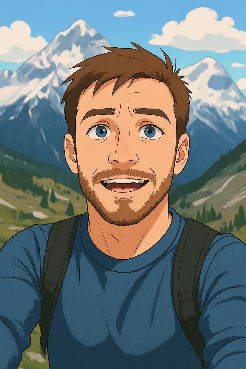 Redraw this photo in Studio Ghibli style.