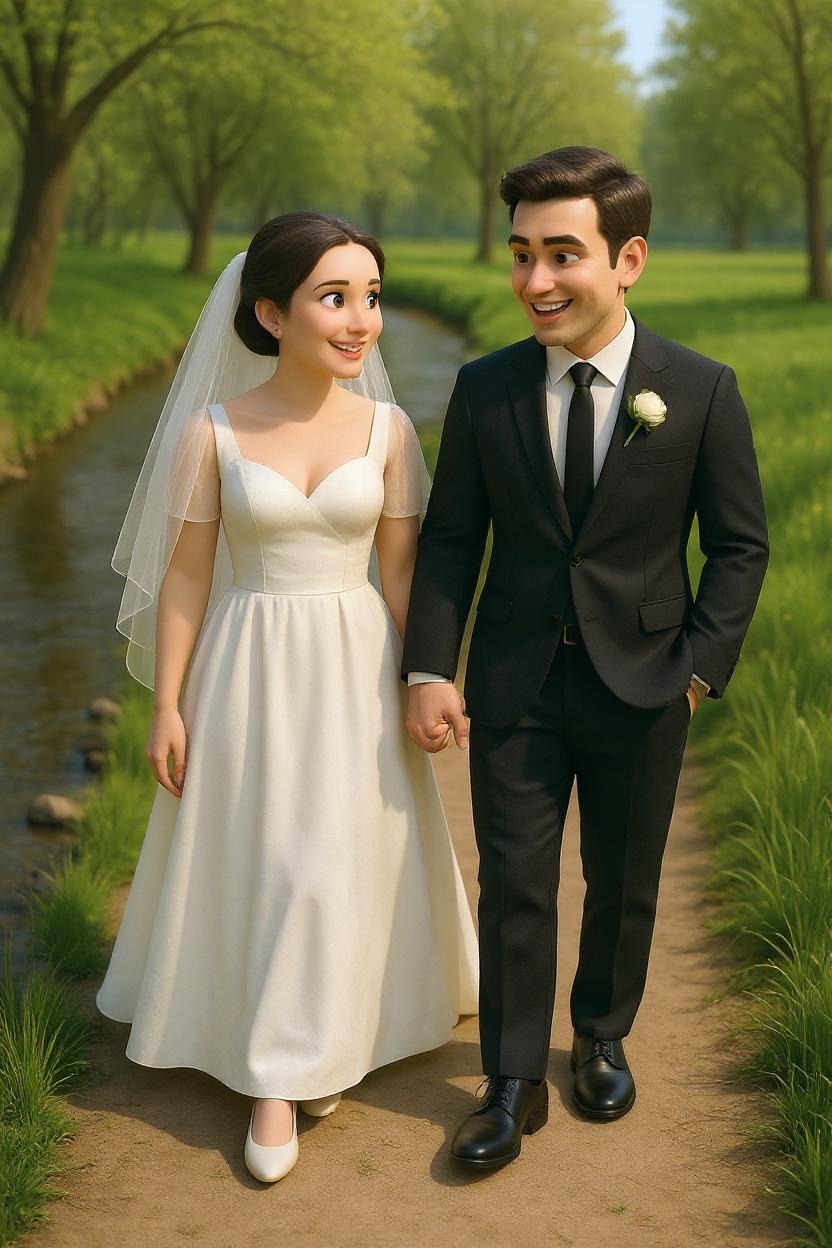 Redraw this photo in Pixar 3D style.